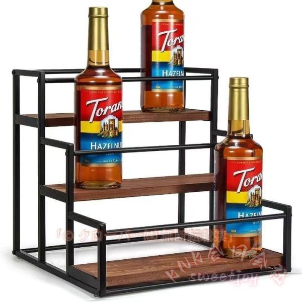 コーヒーシロップラックオーガナイザー ウイスキー棚 酒 棚 お酒 棚 酒棚 ディスプレイ ウイスキー 収納 コーヒーバーディスプレイスタンド ウイスキーやワイン