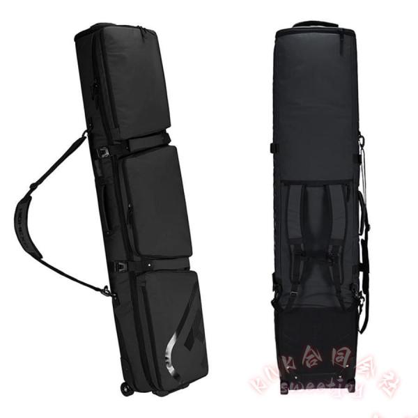 防水 スノボ バッグ リュック ケース スキーブーツ バッグ リュック可能) 耐低温コーナーホイール バックパック ウェア、板、ブーツ、アクセサリーなど収納可 15