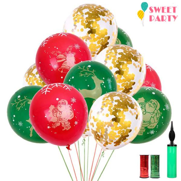 風船 クリスマス バルーン パーティークリスマスツリー 飾り 飾り付け 装飾 クリスマスツリー クリスマス飾り 空気入れ セット 50個セット 爆買