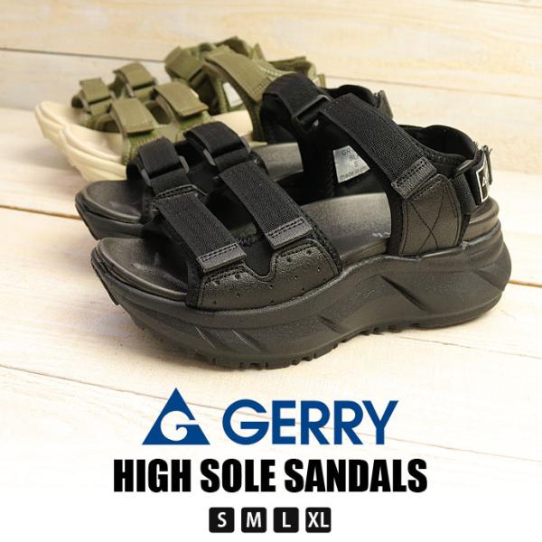 厚底サンダル GERRY ジェリー GR5580 レディース 軽量 ハイソールサンダル スポーツサンダル スポサン ストラップサンダル 厚底 春夏 ストラップ