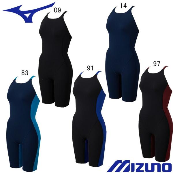 (ネコポス可)ミズノ(MIZUNO) 女児用 練習用水着 エクサスーツmono ジュニアハーフスーツ N2MGD980