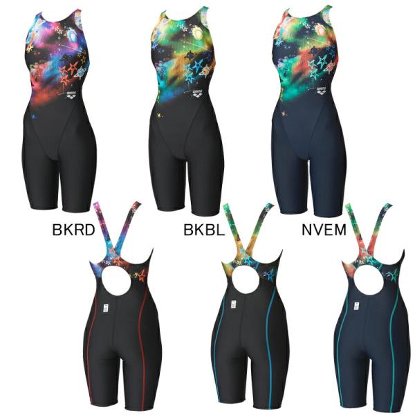 (ネコポス可)アリーナ(ARENA) 女性用 競泳水着 AQUA RACING ウイメンズレーシングワンピーススパッツ(オープンバック・ハーフレッグ) AS4FRC68W