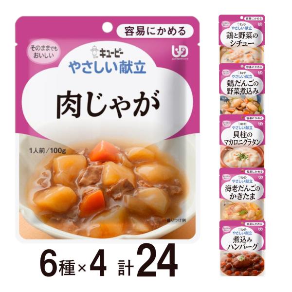介護食 キューピー やさしい献立 レトルト 容易にかめる 6種×4セット キユーピー 高齢者