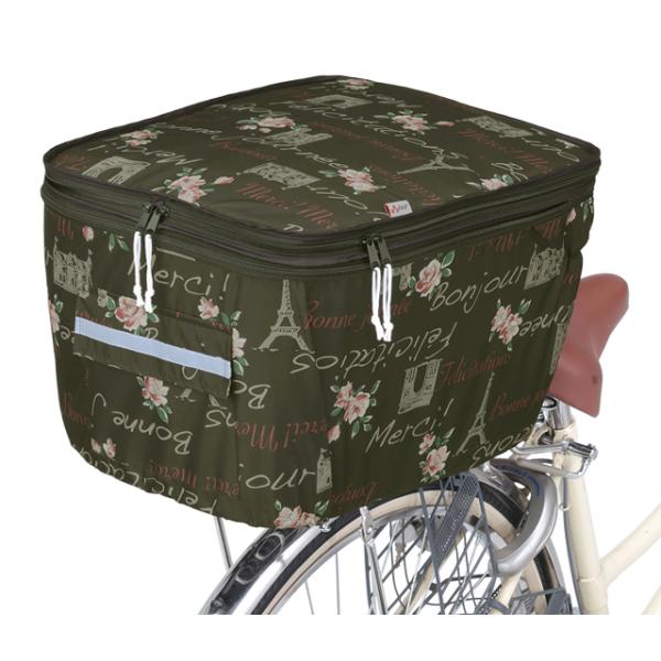 ・両開きファスナーを採用した2段式後カゴカバー・前後どちらからでも荷物の出し入れが可能・ファスナーを開くことで通常のサイズから大容量サイズに変わる2段式・荷物を雨やホコリから保護し、ひったくり防止にも効果を発揮・小さいカゴにもフィットする背...