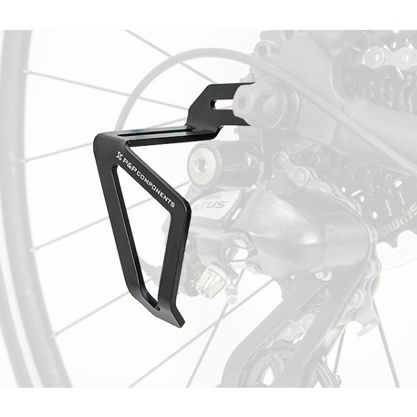 ・9mmクイックシャフトに取り付け可能なディレーラーガード・転倒などでリアディレーラーに傷が付くのを防止・様々な自転車にマッチするスタイリッシュなデザイン ■素材　スチール■重量  65 g■サイズ  対応シャフト：9mmクイックシャフト ...