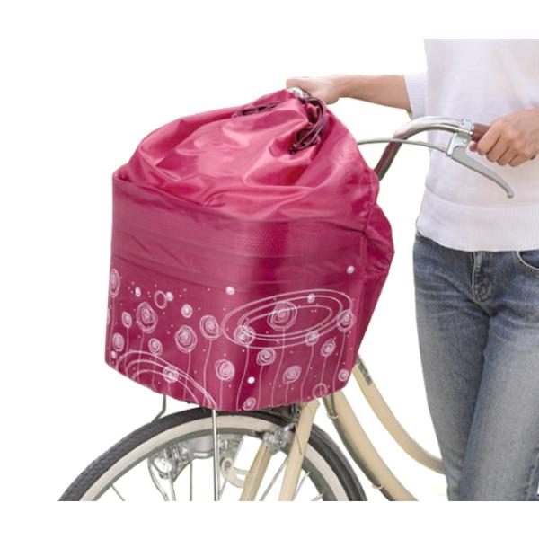 ・荷物の入ったバスケットをすっぽり覆うきんちゃくタイプ・開閉が簡単で大きな荷物もラクラク収納・水をはじきやすい撥水加工の生地・落ち着きがあるエレガントなローズ柄 ■素材　ポリエステル100％（アクリルコーティング）■重量  70g■サイズ ...