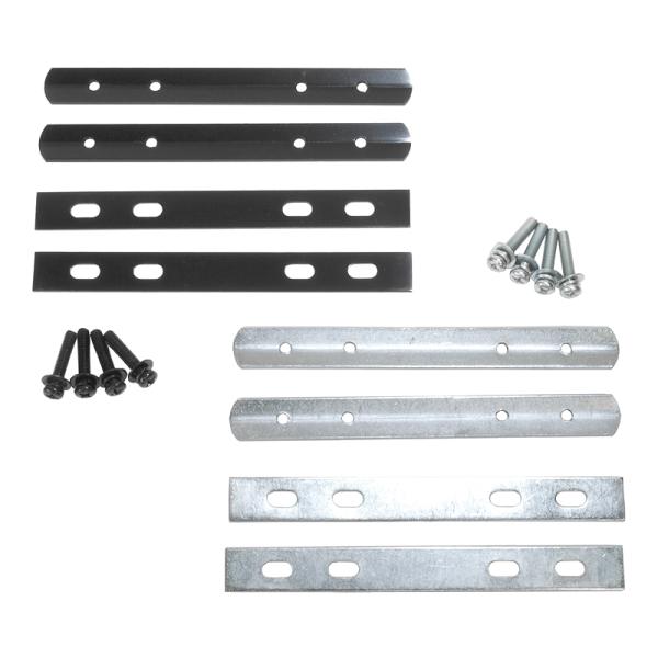 ・リアバスケット用の取り付け金具一式・上板の穴を横長にゆとりをもたせることで、取り付けの際にリアキャリアの線材に干渉しない高い汎用性 ■素材　スチール（ブラック：カチオン、シルバー：CP）■サイズ  ボルト長：35mm