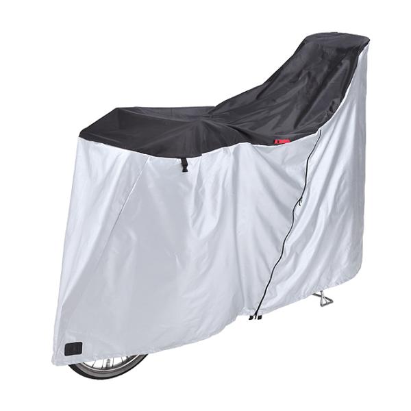 他サイト： kawasumi カワスミ KW-389AS/BK サイクルカバー ファスナー付き（3人乗り対応）の商品画像