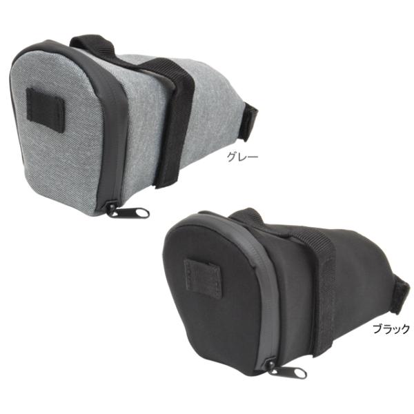 ・スタンダードかつシンプルなデザインのサドルバッグ・生地は丈夫な600デニールポリエステル・雨などの水滴を弾く表面撥水加工（※完全防水ではありません。）・ジッパーからの水の侵入を抑える止水ジッパーを採用・市販のクリップ式リアライトが固定でき...
