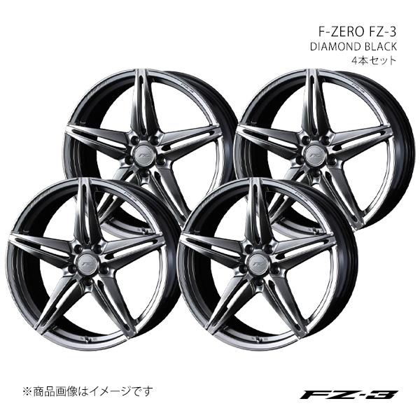 【18インチ 5H 114.3 7.5J +48】ホイール4本セット F-ZERO エフ・ゼロ DIAMOND BLACK 0039458×4