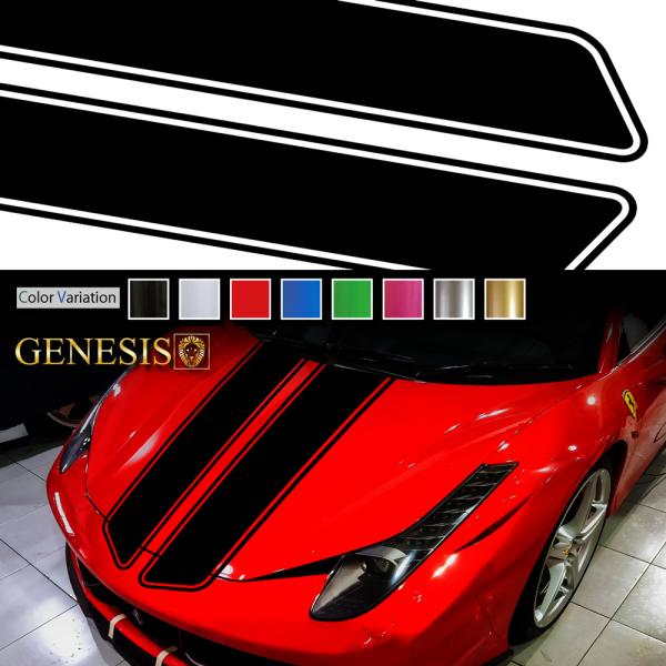 車 ステッカー かっこいい カスタム フロント ボンネット 車用 カスタム ライン バイナルグラフィック ワイルドスピード系 デカール 14色から選べる 02 Front02 バイナルグラフィックのgenesis 通販 Yahoo ショッピング