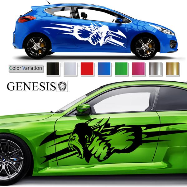 車 ステッカー かっこいい カスタム キングコング アメコミ カーステッカー 車用 バイナルグラフィック ワイルドスピード系 スポーツ 左右 14色から選べる 146 Msp146 バイナルグラフィックのgenesis 通販 Yahoo ショッピング