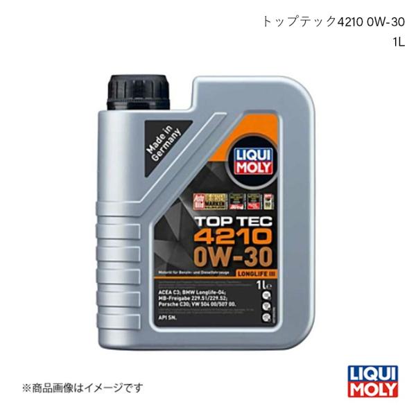 LIQUI MOLY リキモリ エンジンオイル トップテック4210 0W-30 1L ガソリン・ディーゼル兼用 化学合成油 21604 数量:1