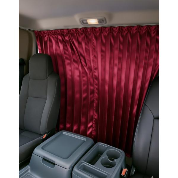 トラック カーテン 色：ワインレッド サテン生地 ダブルフェイス