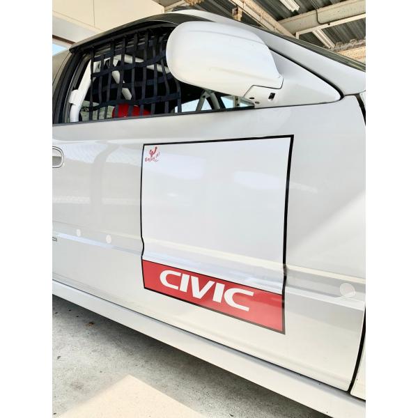 2枚セット　HONDA　CIVIC　ゼッケンベース　サーキット　ナンバーベース　ホンダ　シビック　ゼッケン　