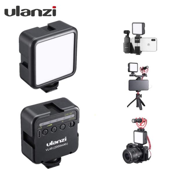 Ulanzi VL49 LEDビデオライト カメラライト 充電式 2000mAh ソフト光