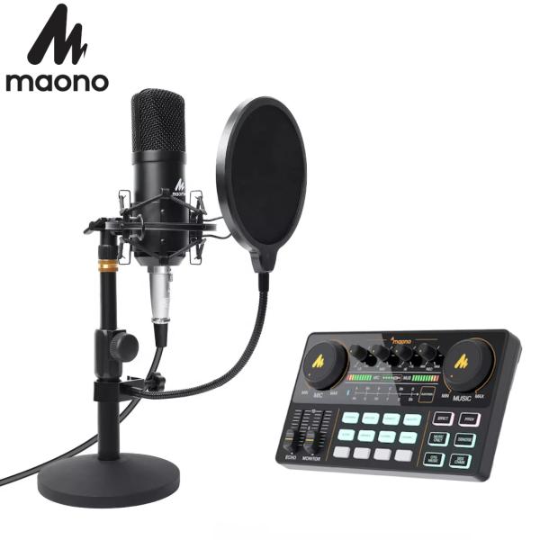 MAONO オーディオミキサー(マイク付き配信機材セット） Amazon | MAONO オーディオミキサー オーディオインターフェース