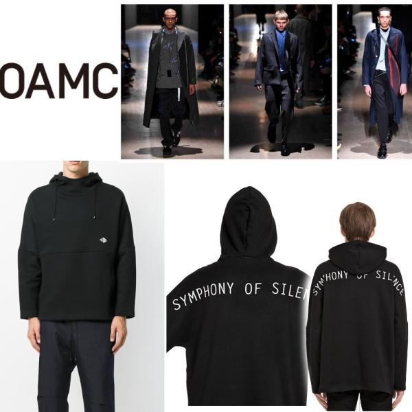 OAMC オーエーエムシー スエット パーカー ブラック グレー :oamc0003