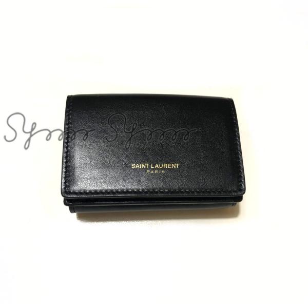 Saint Laurent サンローラン 三つ折り ミニ財布 ブラック メンズ Buyee Buyee 日本の通販商品 オークションの代理入札 代理購入
