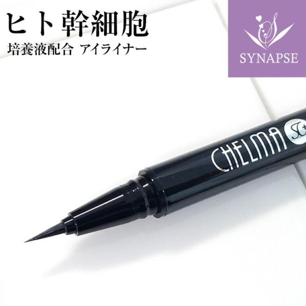 シェルマ SC リキッドアイライナー (ブラック) ヒト幹細胞 ウォータープルーフ お湯で簡単オフ にじまない 漆黒 筆タイプ エンチーム [正規販売店] 幹細胞