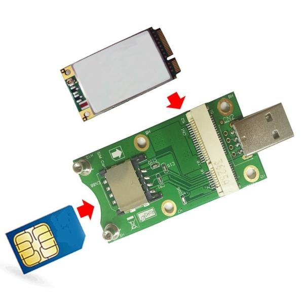 806円 【期間限定】 ミニ USB アダプタ Sim カード スロット WWAN LTE モジュールミニ PCIE usb 2.0 デスクトップ PC の SIM 6Pin 8Pin