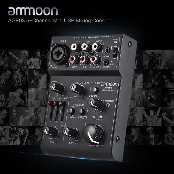 Ammoon Age03 5チャネル ミニ マイク ライン ミキサーusbオーディオインターフェイス 内蔵エコーエフェクト Buyee Buyee Japanese Proxy Service Buy From Japan Bot Online