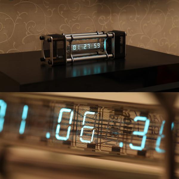 蛍光管時計Iv-18 vfd,レトロスタイル,チューブ,リビングルーム