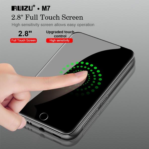 RUIZU M7 2.8インチ タッチスクリーン Bluetooth MP3 音楽プレーヤー 16GB