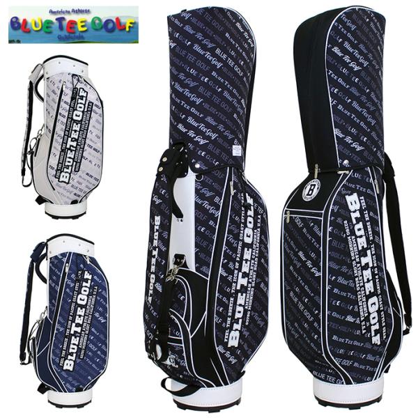 BLUE TEE GOLF ブルーティーゴルフ ロゴ ボーダー柄 9インチ キャディバッグ 全3色