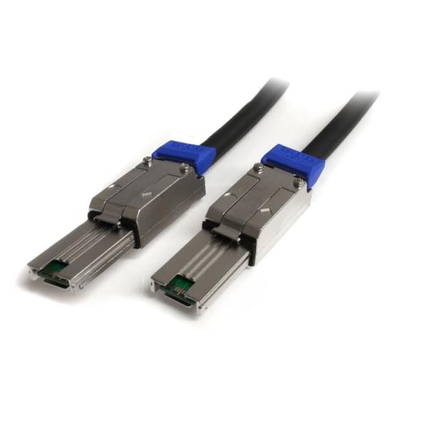 StarTech.com 1m 外部接続用mini SASケーブル Serial Attached SCSI SFF-8088-SFF-8088 2x SFF-8088 (オス) 1メートル ブラック ISAS88881