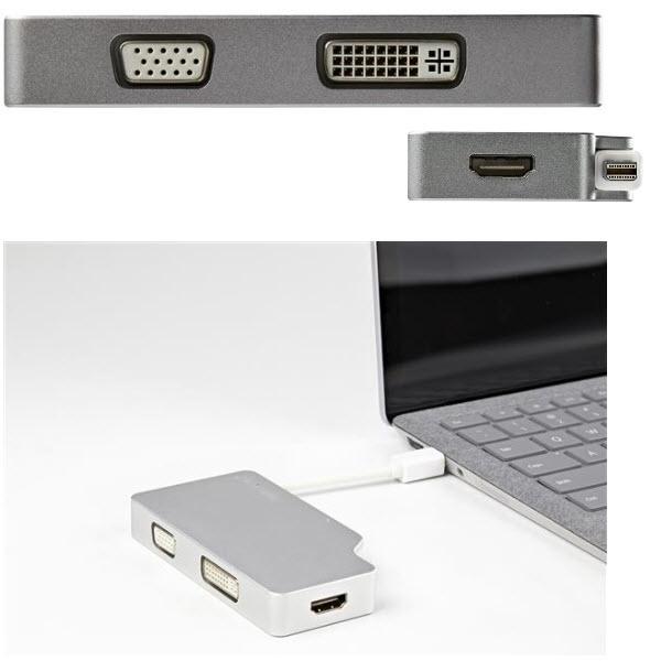 StarTech.com gxAVA_v^(A~P[X) Mini DisplayPort - VGA/DVI/HDMIX[CϊA_v^ HDMIo4KΉ MDPVGDVHD4K