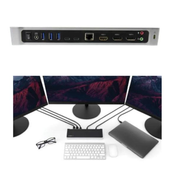 StarTech.com USB Type-C ドック トリプル4Kモニター 60W Power 