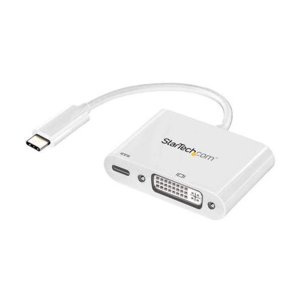 StarTech.com USB-C - DVI ϊA_v^ USB Power DeliveryΉ 1920 x 1200 zCg :USB Type-C(IX) - o:DVI-D(X) CDP2DVIUCPW