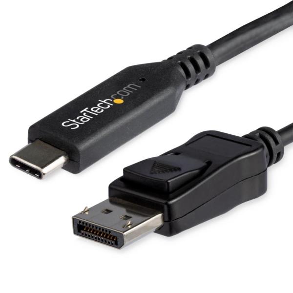 StarTech.com USB-C-DisplayPort ϊA_v^P[u 1m 8K/30HzΉ HBR3 USB Type-CpfBXvCA_v^ Thunderbolt 3 ݊ CDP2DP141MB
