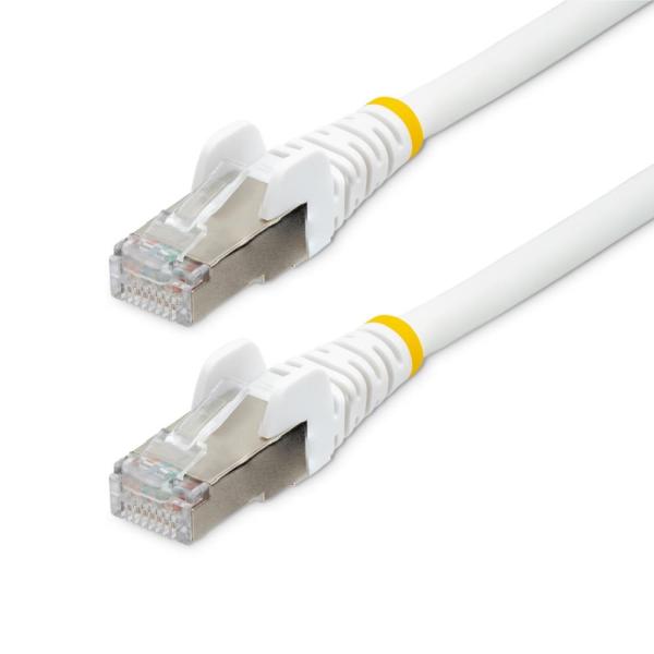 StarTech.com カテゴリー6A LANケーブル/50cm/ホワイト/LSZH(低煙ゼロハロゲン)/10GbE 500MHz/100W PoE++/S/FTP/ETL認証済 NLWH-50C-CAT6A-PATCH