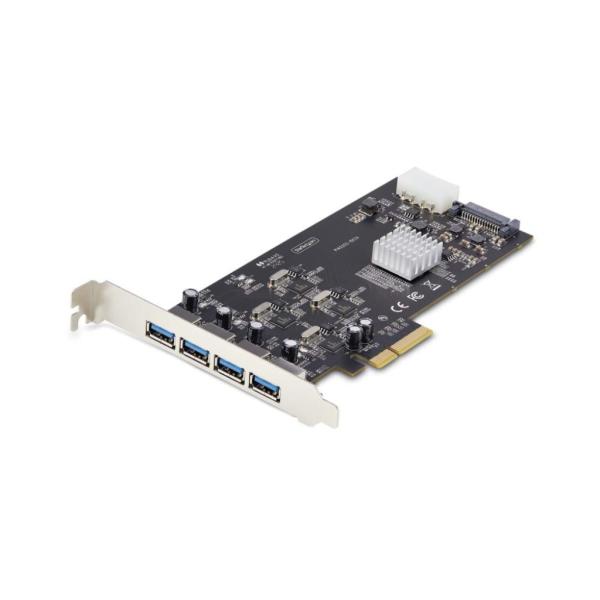 StarTech.com PCI Express拡張カード/PCIe 2.0 x4/4ポート USB 3.2 Gen 1 Type-A(5Gbps)/ペリフェラル電源端子搭載/各種OS/USB増設 P5Q4A-USB-CARD