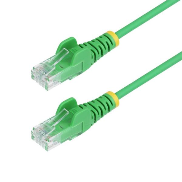 StarTech.com CAT6 LANケーブル/スリム/2m/グリーン/1Gb/100W PoE/スナッグレス/より線/フルーク試験済/RJ45 ギガビット イーサネット N6PAT200CMGNS