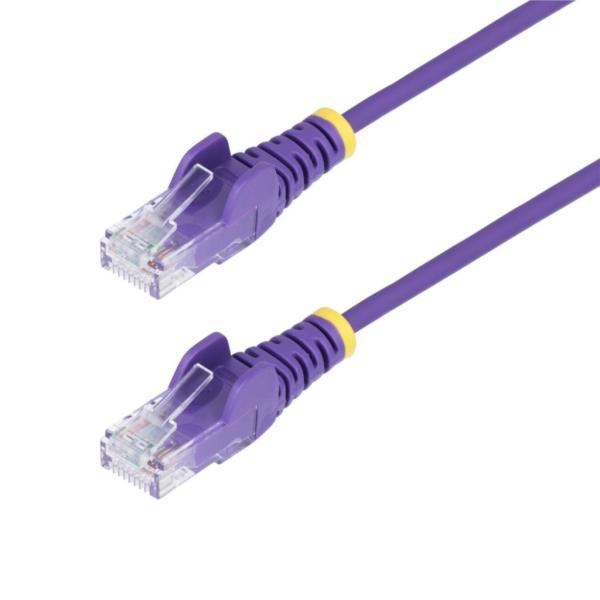 StarTech.com CAT6 LANケーブル/スリム/2m/パープル/1Gb/100W PoE/スナッグレス/より線/フルーク試験済/RJ45 ギガビット イーサネット N6PAT200CMPLS