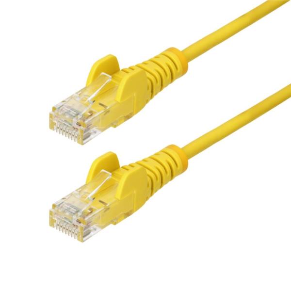 StarTech.com CAT6 LANケーブル/スリム/1m/イエロー/1Gb/100W PoE/スナッグレス/より線/フルーク試験済/RJ45 ギガビット イーサネット N6PAT100CMYLS