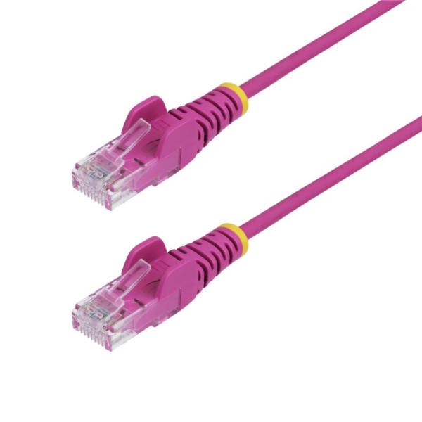 StarTech.com CAT6 LANケーブル/スリム/1.5m/ピンク/1Gb/100W PoE/スナッグレス/より線/フルーク試験済/RJ45 ギガビット イーサネット N6PAT150CMPKS