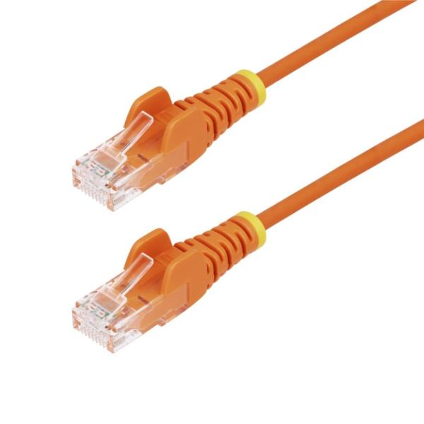 StarTech.com CAT6 LANケーブル/スリム/2m/オレンジ/1Gb/100W PoE/スナッグレス/より線/フルーク試験済/RJ45 ギガビット イーサネット N6PAT200CMORS