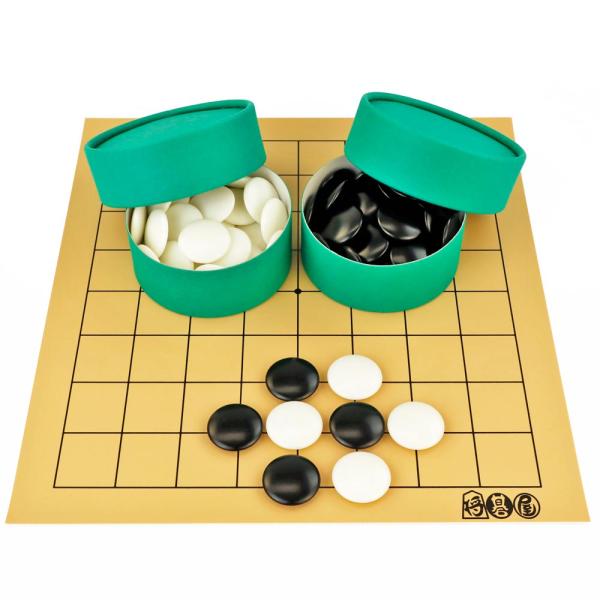 将碁屋マット9路盤セット(プラ碁石・紙製ケース)　囲碁入門向きの手軽なマット式9路囲碁セット