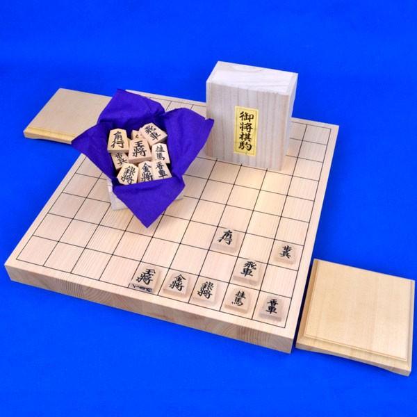 桧1寸卓上将棋盤セット(将棋駒黄楊上彫駒)【囲碁将棋専門店の将 桧1寸卓上将棋盤セット(将棋駒黄楊上彫駒)【囲碁将棋専門店の将