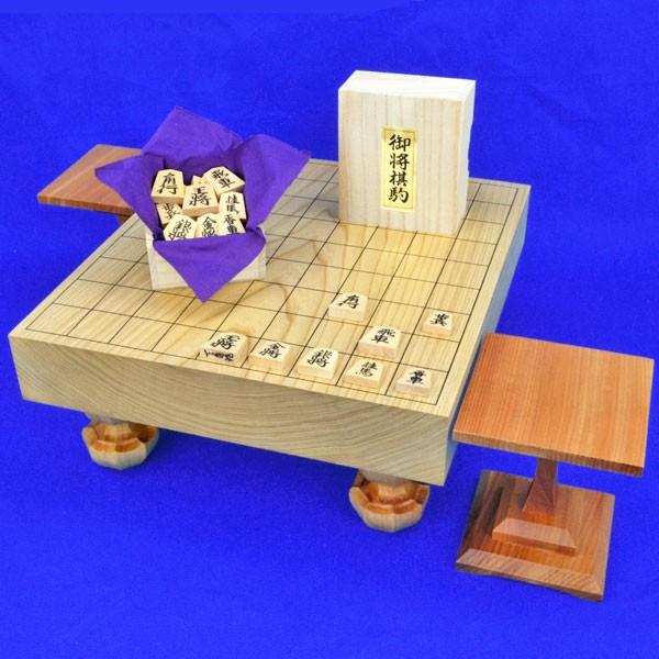 将棋セット 栓2寸一枚板足付将棋盤セット(木製将棋駒黄楊上彫駒 将棋セット 栓2寸一枚板足付将棋盤セット(木製将棋駒黄楊上彫駒