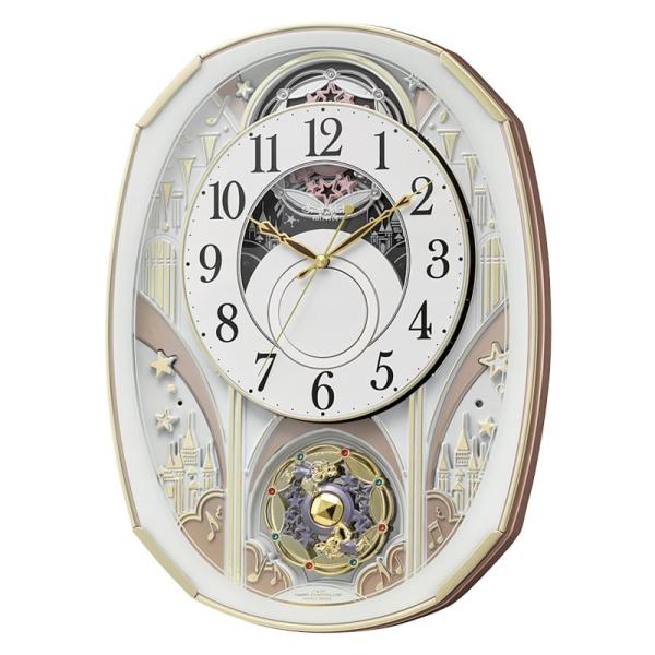 RHYTHM リズム SmallWorld 電波からくり掛け時計 スモール