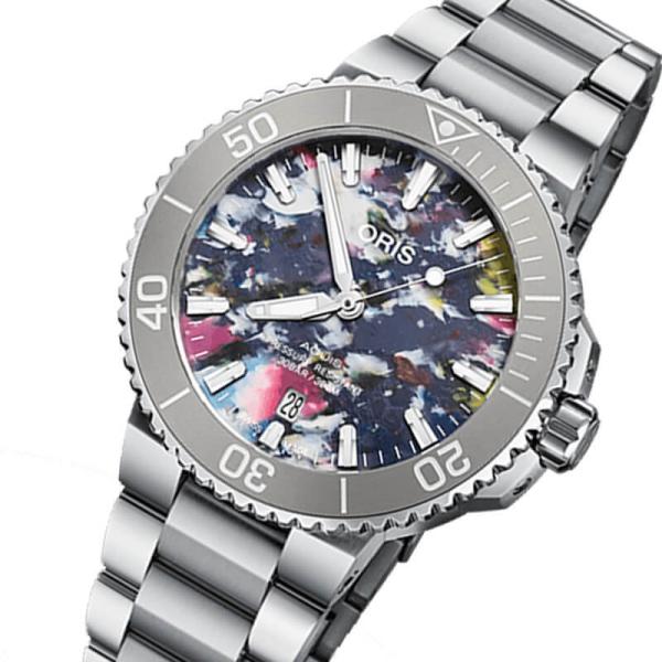 ORIS アクイスデイト アップサイクル カラフルなアップサイクルダイアルに視線も釘付け。リニューアル