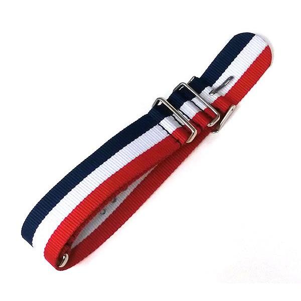NATOベルト 20mm×43色 時計ナイロンバンドNATOベルトレッド・ブルー・ホワイトラインカラー