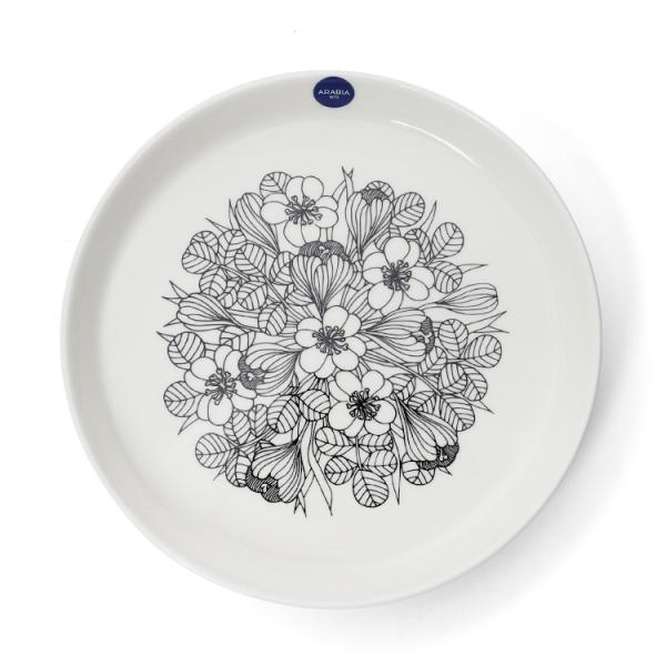 ❤️フィンランドARABIAプレート大中4枚セット❤️1815 ARABIA（アラビア） クロッカス プレート 19cm ブラック ARABIA Krokus