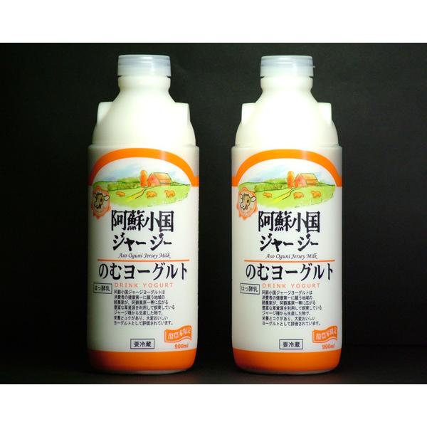 稀少なジャージー牛乳使用　濃厚飲むヨーグルト　『JA阿蘇  小国郷』　"ジャージー飲むヨーグルト　900ml×2本"