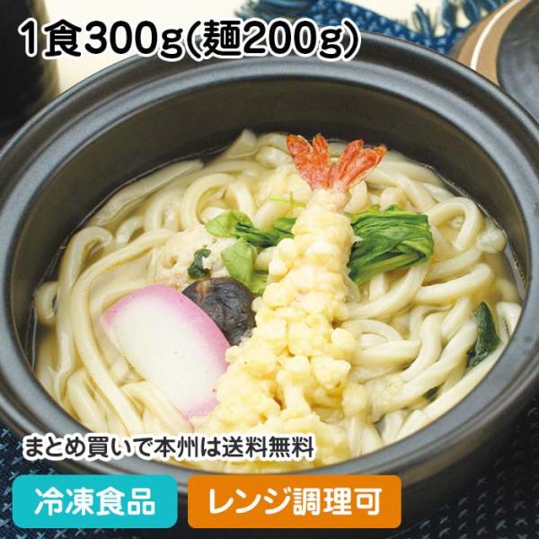 えび天をはじめ5種類の具材入り。かつお節・昆布をきかせた関西風のうどんだしです。■原材料：めん〔小麦粉(国内製造)、食塩／加工でん粉〕、具〔えび天ぷら、味付け椎茸、ほうれん草、鶏つくね、かまぼこ／加工でん粉、調味料(アミノ酸)、ベーキングパ...